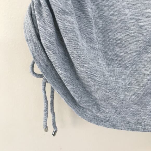Theory Rimaeya Tie Side Cinched Gray Tank Top M - Picture 10 of 11